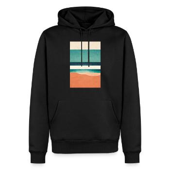 Skandinavischer Strand - Männer Premium Bio Hoodie - Schwarz - Vorne - Nico (187cm)