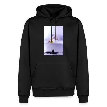 splash 04 - Sweat à capuche Premium bio Homme - noir - Devant - Nico (187cm)