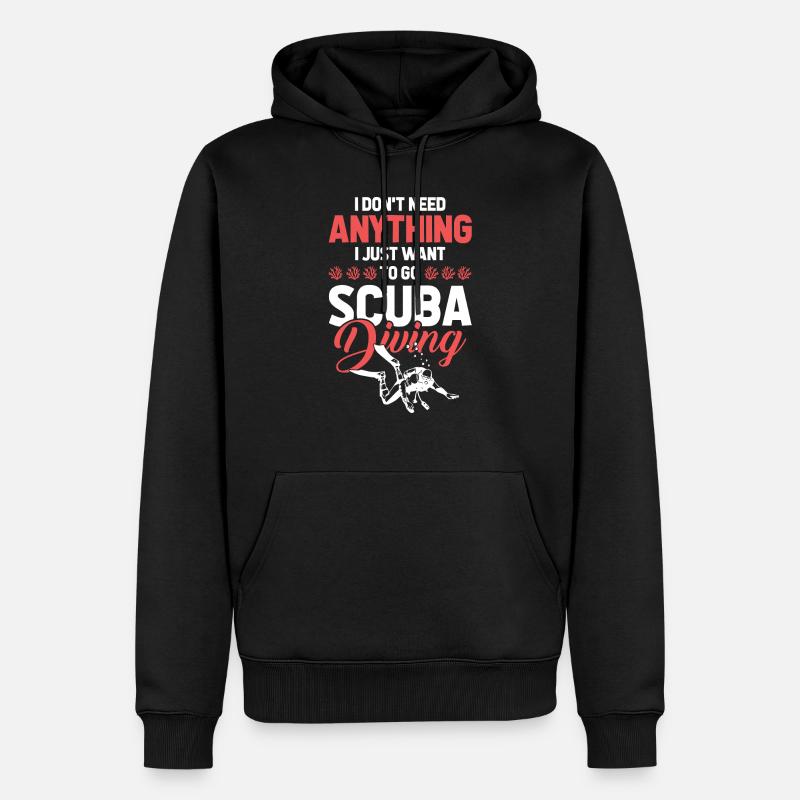 Plongée sous-marine - Sweat à capuche Premium bio Homme - noir