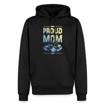 Maman de bowling - Sweat à capuche Premium bio Homme - noir - Devant - Nico (187cm)