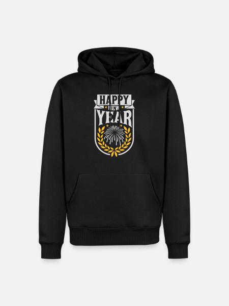 Citation Bonne année - Sweat à capuche Premium bio Homme - noir
