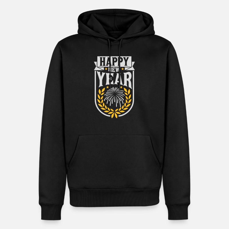 Citation Bonne année - Sweat à capuche Premium bio Homme - noir