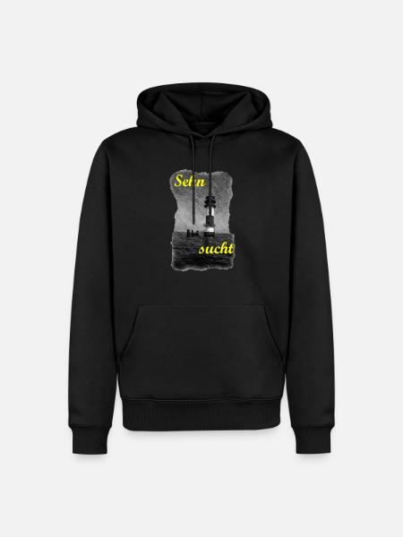 20230105 Leutturm sw 2 - Männer Premium Bio Hoodie - Schwarz