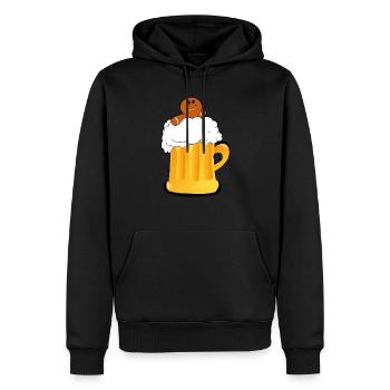 Bierbecken - Männer Premium Bio Hoodie - Schwarz - Vorne - Nico (187cm)
