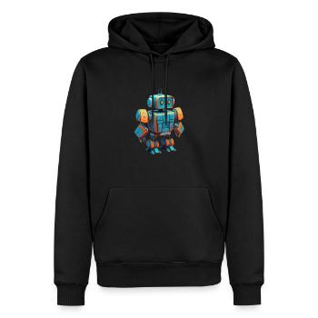Spielzeug Roboter - Männer Premium Bio Hoodie - Schwarz - Vorne - Nico (187cm)