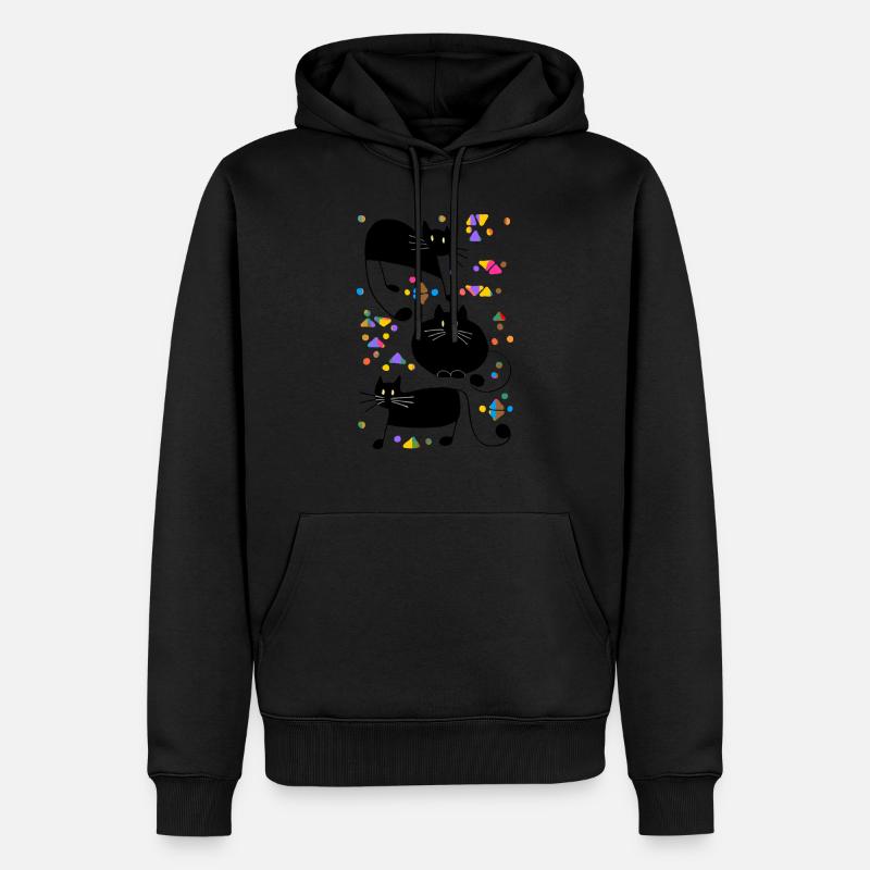 Chats - Sweat à capuche Premium bio Homme - noir