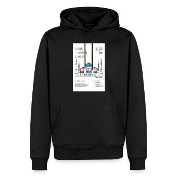 Istanbul - Männer Premium Bio Hoodie - Schwarz - Vorne - Nico (187cm)