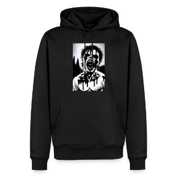 MELTING ZOMBIE MANGA 2 - Sweat à capuche Premium bio Homme - noir - Devant - Nico (187cm)