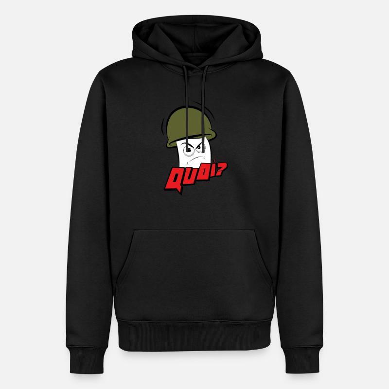 Herr Grumpy WAS, - Männer Premium Bio Hoodie - Schwarz