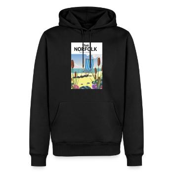 Norfolk Seaside Travel Poster - Männer Premium Bio Hoodie - Schwarz - Vorne - Nico (187cm)
