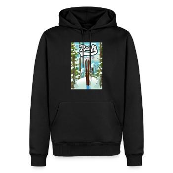 Affiche de voyage Banff Canada - Sweat à capuche Premium bio Homme - noir - Devant - Nico (187cm)