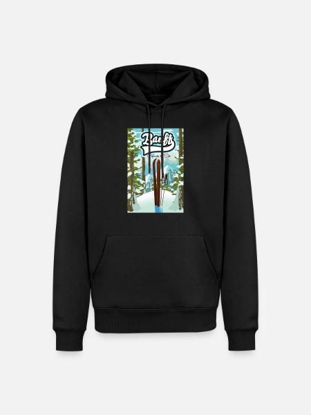 Banff Canada Travel poster - Men’s Premium Organic Hoodie - black