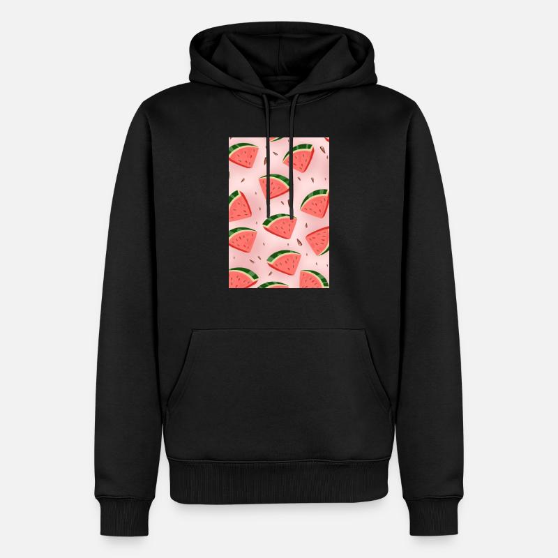 Tranches de pastèque - Sweat à capuche Premium bio Homme - noir