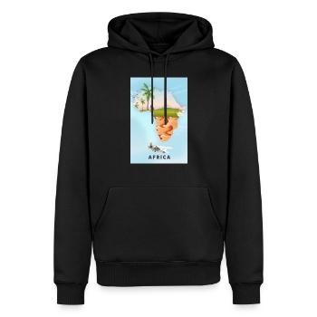 Karte von Afrika - Männer Premium Bio Hoodie - Schwarz - Vorne - Nico (187cm)