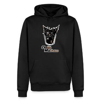 Chaffé Miastresso - Männer Premium Bio Hoodie - Schwarz - Vorne - Nico (187cm)