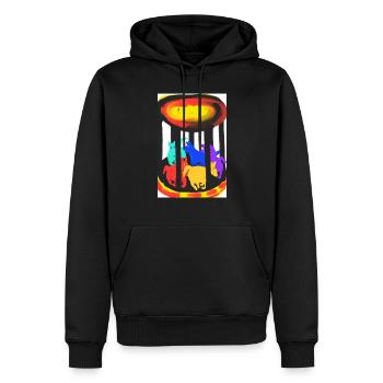 Ponypferde - Männer Premium Bio Hoodie - Schwarz - Vorne - Nico (187cm)