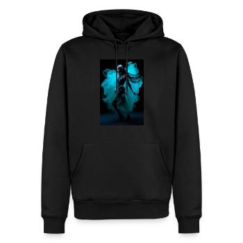 Cyan Beauté 2 - Sweat à capuche Premium bio Homme - noir - Devant - Nico (187cm)