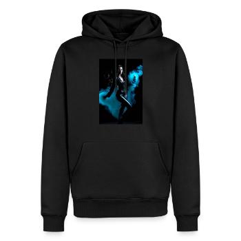 Cyan Beauty 1 - Sweat à capuche Premium bio Homme - noir - Devant - Nico (187cm)