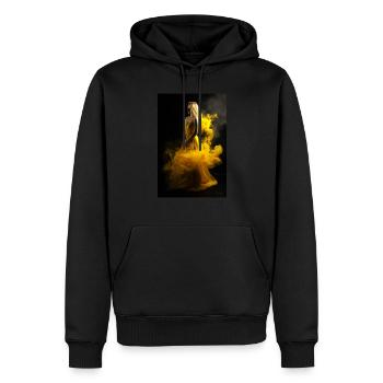 Gelbe Schönheit 4 - Männer Premium Bio Hoodie - Schwarz - Vorne - Nico (187cm)