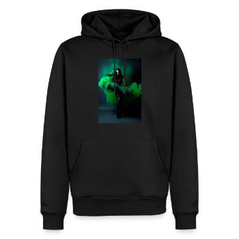 Beauté verte 2 - Sweat à capuche Premium bio Homme - noir - Devant - Nico (187cm)