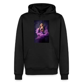 Purple Beauty 4 - Sweat à capuche Premium bio Homme - noir - Devant - Nico (187cm)