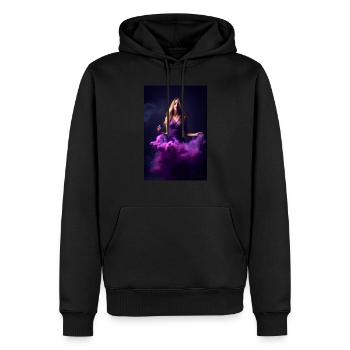 Lila Schönheit 3 - Männer Premium Bio Hoodie - Schwarz - Vorne - Nico (187cm)
