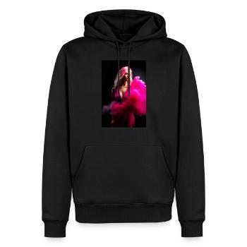 Magenta Schönheit 3 - Männer Premium Bio Hoodie - Schwarz - Vorne - Nico (187cm)
