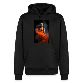 Orange Beauté 3 - Sweat à capuche Premium bio Homme - noir - Devant - Nico (187cm)