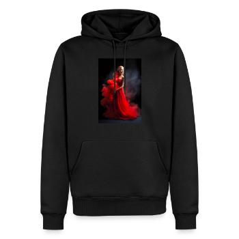 Rote Schönheit 4 - Männer Premium Bio Hoodie - Schwarz - Vorne - Nico (187cm)