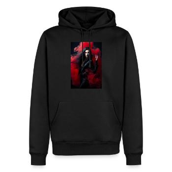Rote Schönheit 1 - Männer Premium Bio Hoodie - Schwarz - Vorne - Nico (187cm)