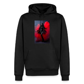 Rote Schönheit 2 - Männer Premium Bio Hoodie - Schwarz - Vorne - Nico (187cm)