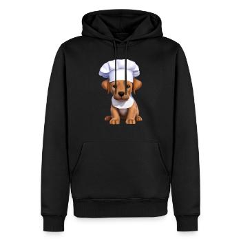 Restaurateur Labrador Retriever Cuisine Chien Chiot - Sweat à capuche Premium bio Homme - noir - Devant - Nico (187cm)