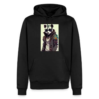 Inkpunk Panda with Sunglasses 2 - Men’s Premium Organic Hoodie - black - Front - Nico (187cm)