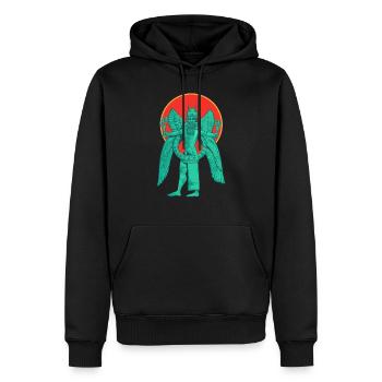 Gilgamesh - Sweat à capuche Premium bio Homme - noir - Devant - Nico (187cm)
