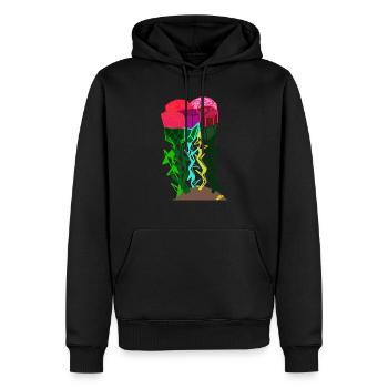 ROSEN UND DORNEN - Männer Premium Bio Hoodie - Schwarz - Vorne - Nico (187cm)