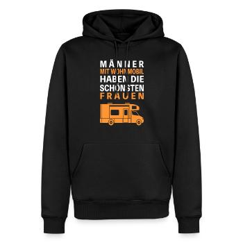 Camping Wohnmobil lustiger Spruch - Männer Premium Bio Hoodie - Schwarz - Vorne - Nico (187cm)