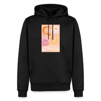 Just keep growing - Men’s Premium Organic Hoodie - black - Front - Nico (187cm)
