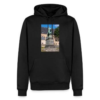 Reiterstandbild von Friedrich I. Barbarossa - Männer Premium Bio Hoodie - Schwarz - Vorne - Nico (187cm)