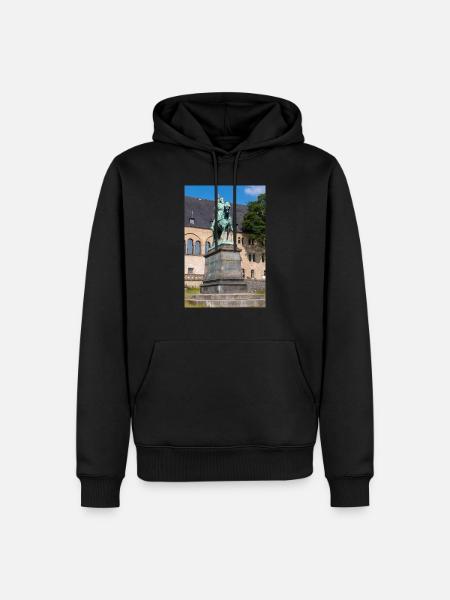 Statue équestre de Frédéric Ier - Sweat à capuche Premium bio Homme - noir