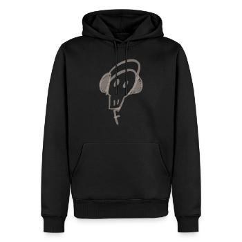Musique du crâne - Sweat à capuche Premium bio Homme - noir - Devant - Nico (187cm)