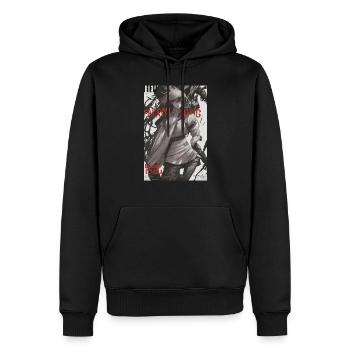 Affiche d’anime cinématographique épique - Sweat à capuche Premium bio Homme - noir - Devant - Nico (187cm)