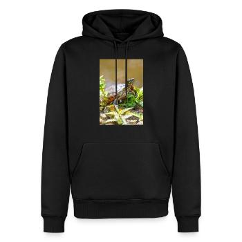 Glissière à ventre jaune Gelbbauch-Schmuckschildkröte - Sweat à capuche Premium bio Homme - noir - Devant - Nico (187cm)
