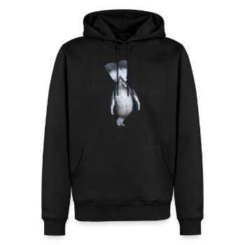 Dove - Men’s Premium Organic Hoodie - black - Front - Nico (187cm)