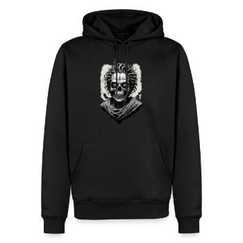 portrait d une momie 12 - Sweat à capuche Premium bio Homme - noir - Devant - Nico (187cm)