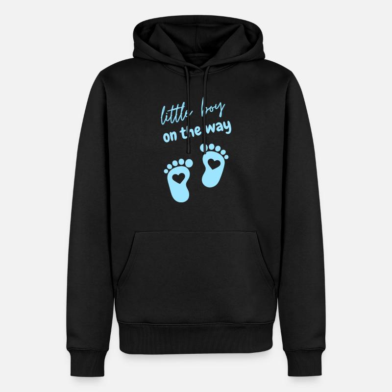 Petit garçon en route - Sweat à capuche Premium bio Homme - noir