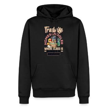 Classic Homeschool Mom Tradwife Homeschooling - Men’s Premium Organic Hoodie - black - Front - Nico (187cm)