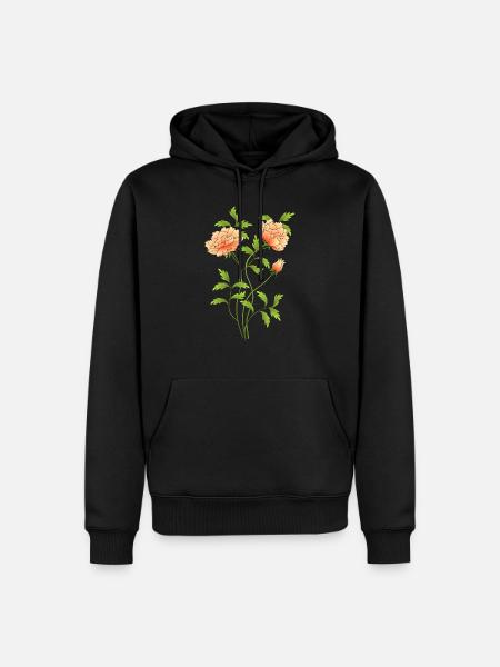 Flowers - Men’s Premium Organic Hoodie - black