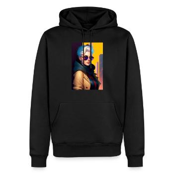 Anime girl undercover - Men’s Premium Organic Hoodie - black - Front - Nico (187cm)