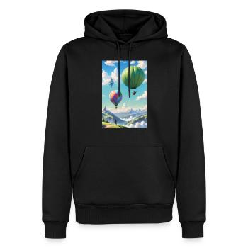 Was für eine schöne Aussicht! - Männer Premium Bio Hoodie - Schwarz - Vorne - Nico (187cm)
