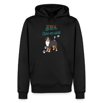 Team Berner Sennenhund - Männer Premium Bio Hoodie - Schwarz - Vorne - Nico (187cm)